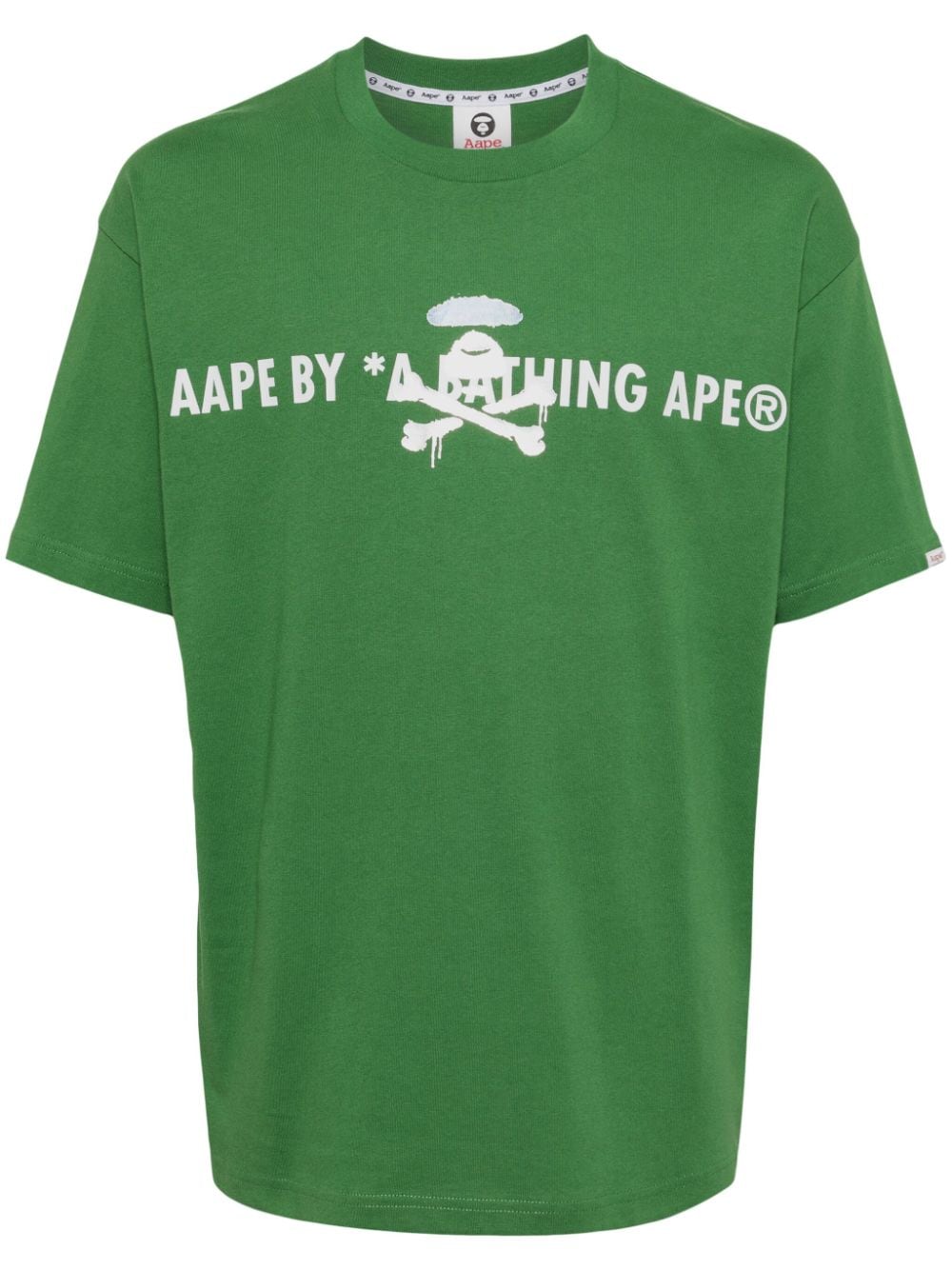 AAPE BY *A BATHING APE® logo-print cotton T-shirt - Green von AAPE BY *A BATHING APE®