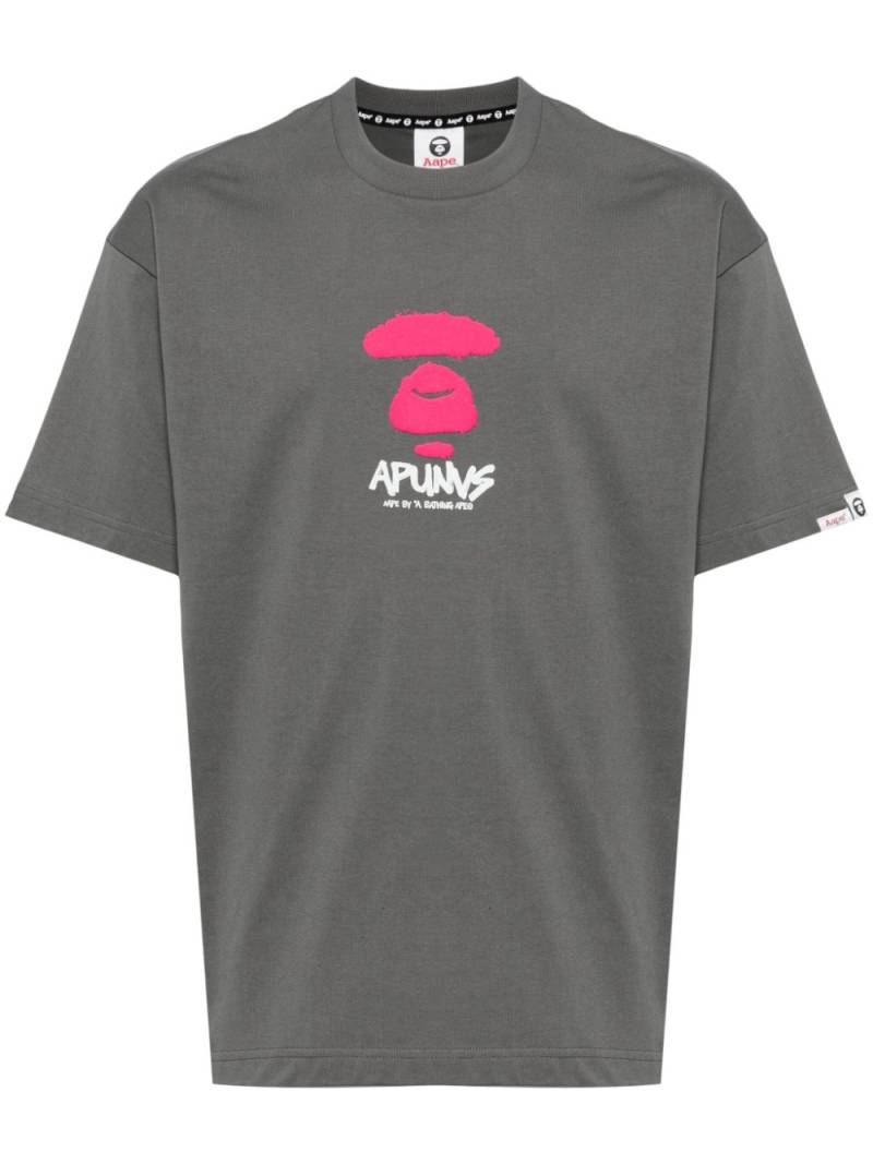 AAPE BY *A BATHING APE® logo-print cotton T-shirt - Grey von AAPE BY *A BATHING APE®