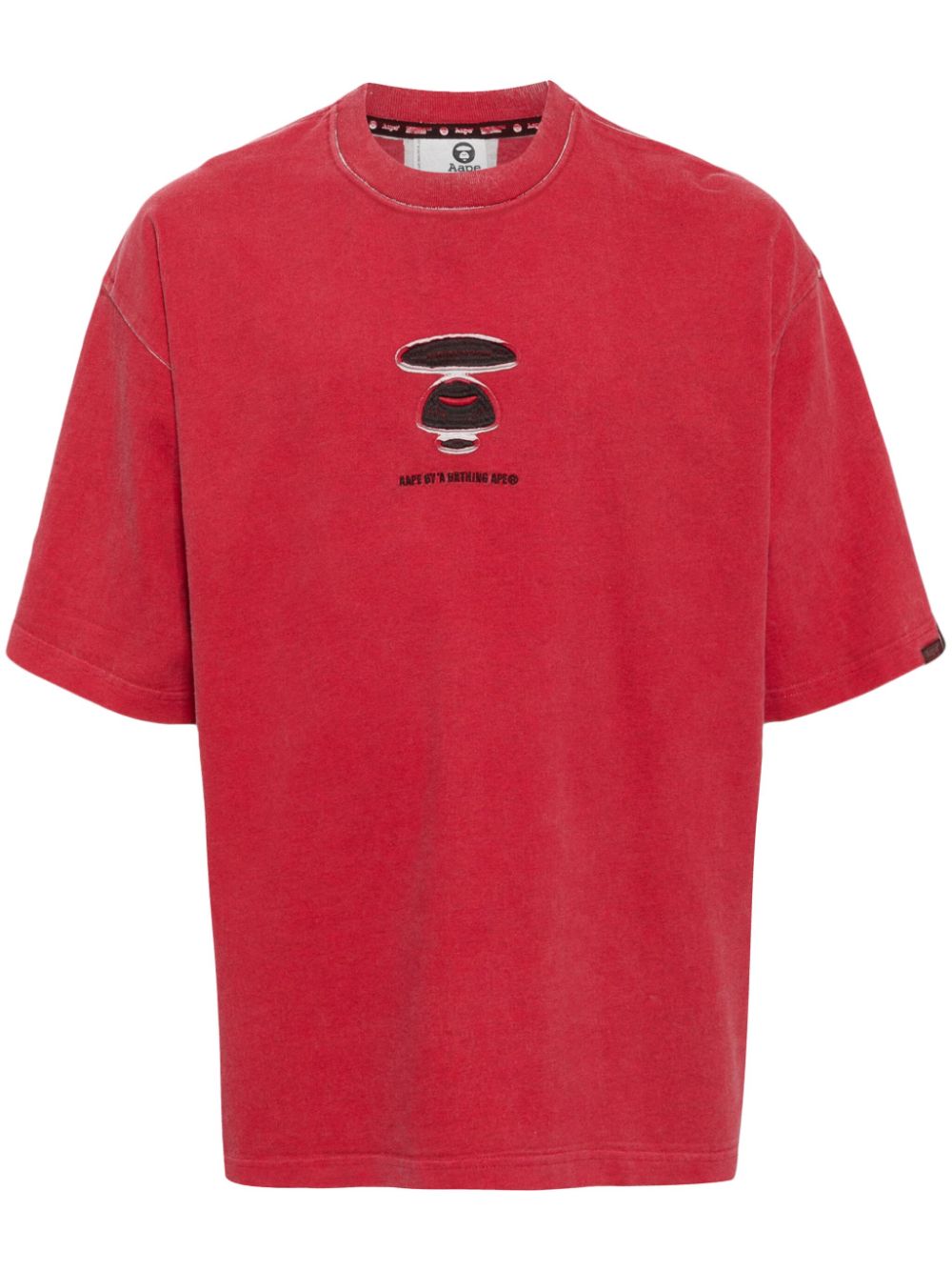 AAPE BY *A BATHING APE® logo-print cotton T-shirt - Red von AAPE BY *A BATHING APE®