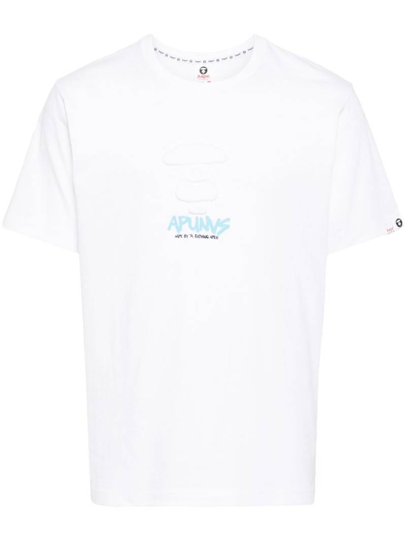 AAPE BY *A BATHING APE® logo-print cotton T-shirt - White von AAPE BY *A BATHING APE®