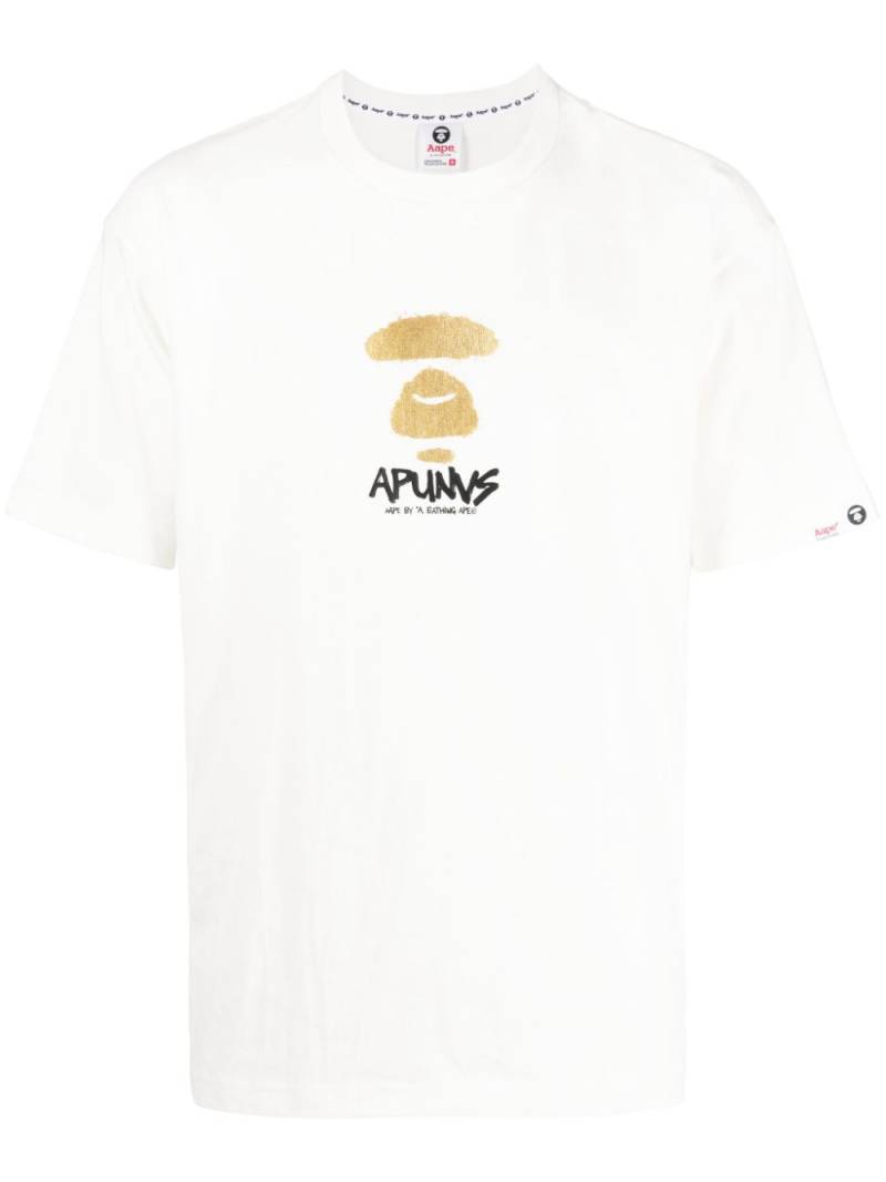 AAPE BY *A BATHING APE® logo-print cotton T-shirt - White von AAPE BY *A BATHING APE®