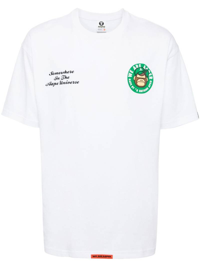 AAPE BY *A BATHING APE® logo-print cotton T-shirt - White von AAPE BY *A BATHING APE®