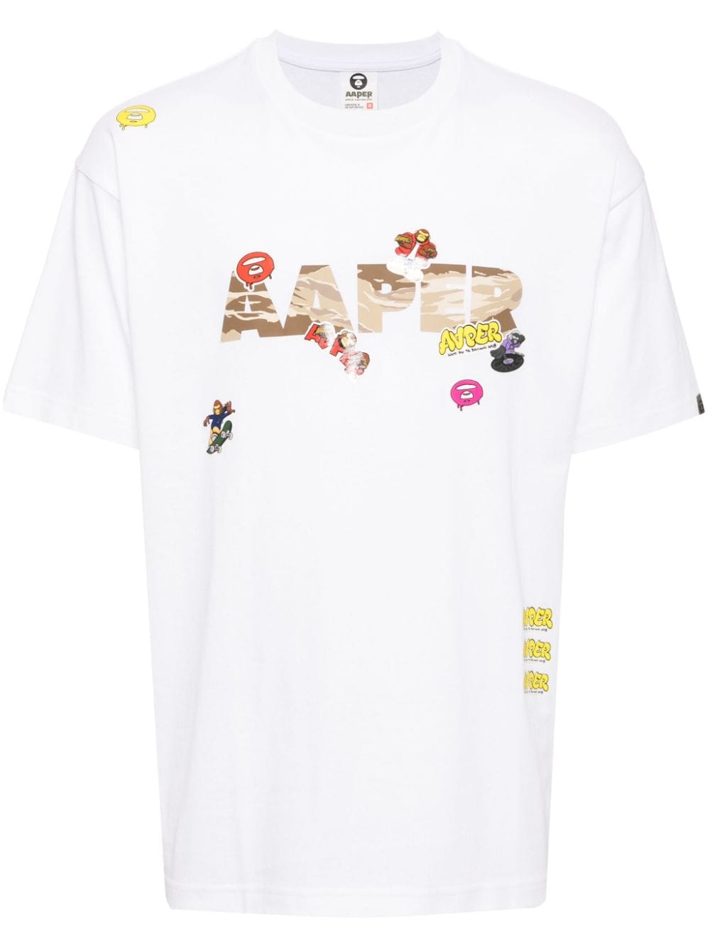 AAPE BY *A BATHING APE® logo-print cotton T-shirt - White von AAPE BY *A BATHING APE®