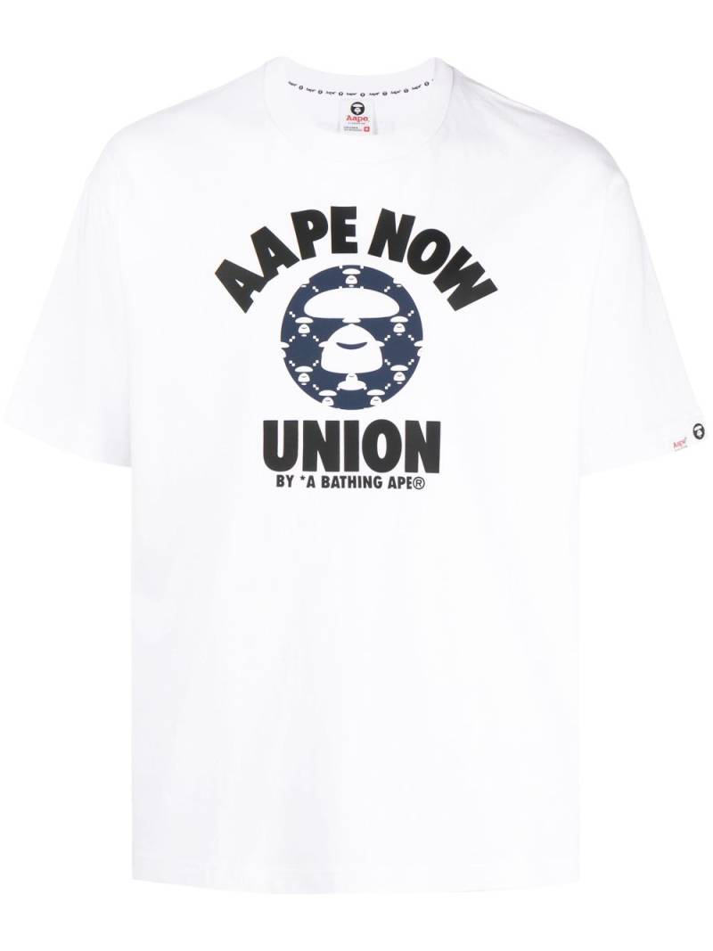 AAPE BY *A BATHING APE® logo-print cotton T-shirt - White von AAPE BY *A BATHING APE®