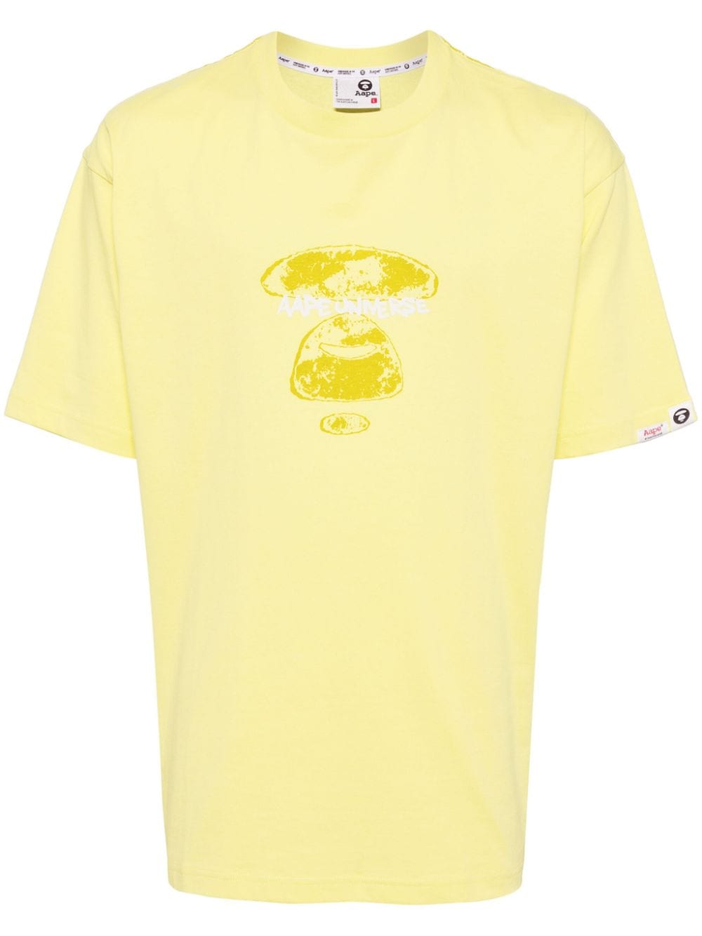 AAPE BY *A BATHING APE® logo-print cotton T-shirt - Yellow von AAPE BY *A BATHING APE®