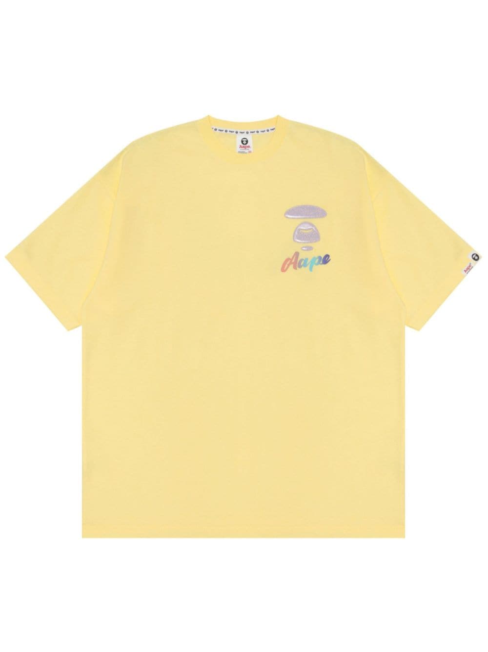 AAPE BY *A BATHING APE® logo-print cotton T-shirt - Yellow von AAPE BY *A BATHING APE®