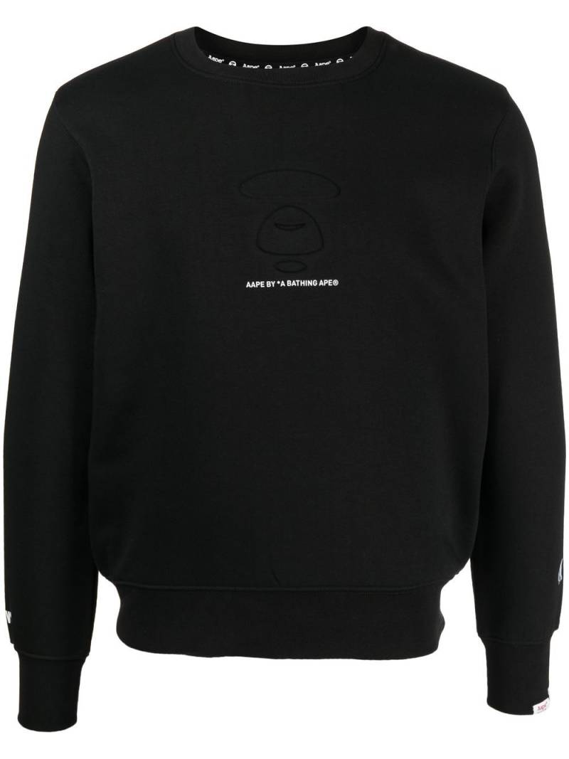 AAPE BY *A BATHING APE® logo-print cotton sweatshirt - Black von AAPE BY *A BATHING APE®