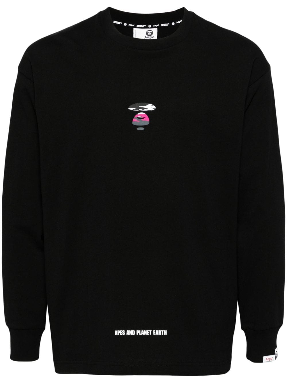 AAPE BY *A BATHING APE® logo-print cotton sweatshirt - Black von AAPE BY *A BATHING APE®