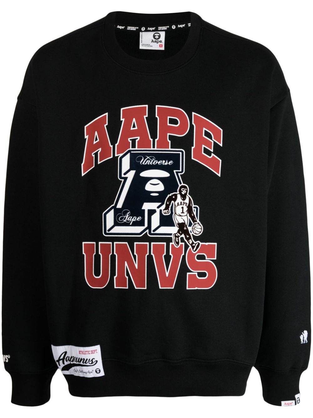 AAPE BY *A BATHING APE® logo-print cotton sweatshirt - Black von AAPE BY *A BATHING APE®