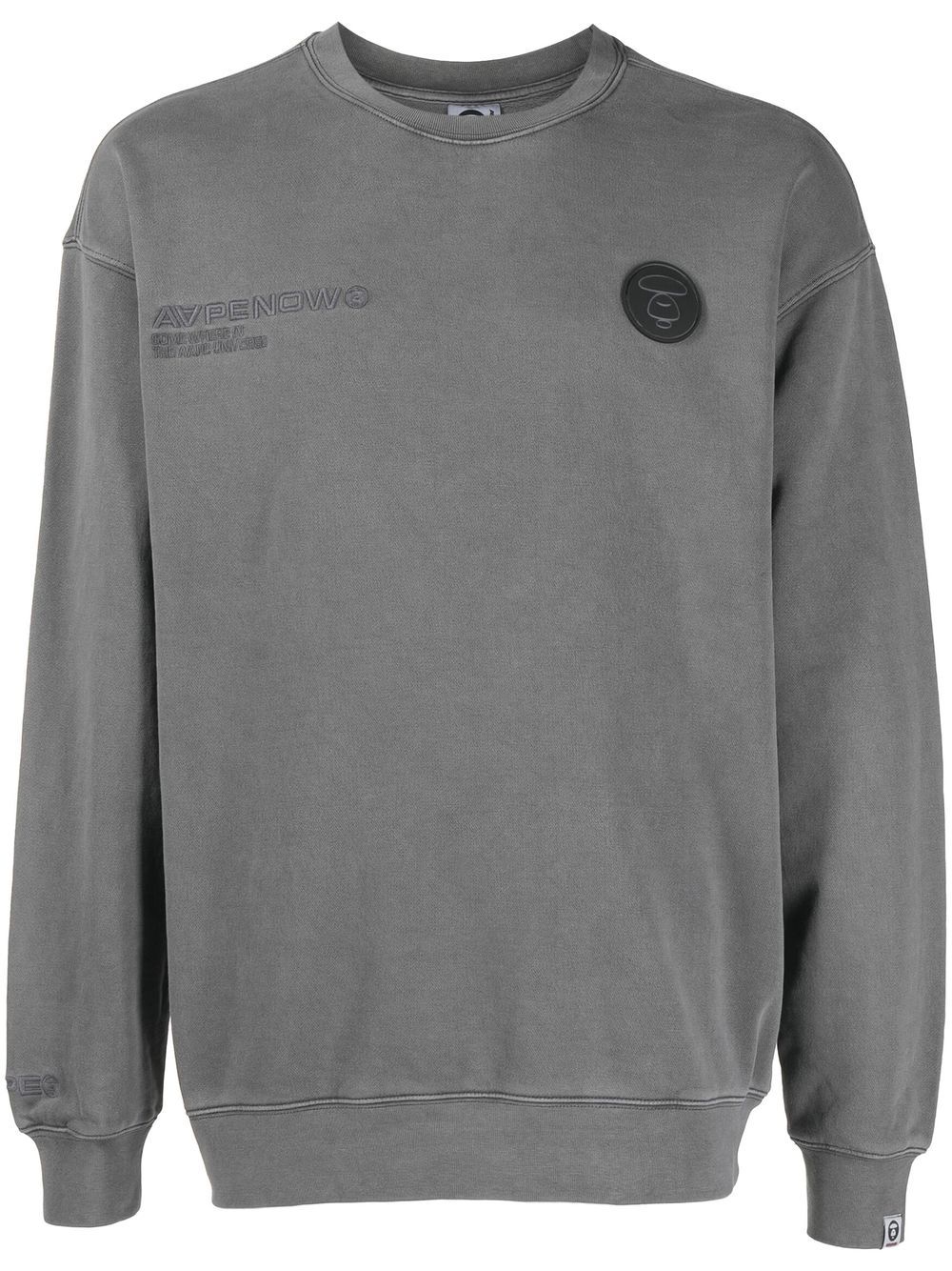 AAPE BY *A BATHING APE® logo-print cotton sweatshirt - Grey von AAPE BY *A BATHING APE®