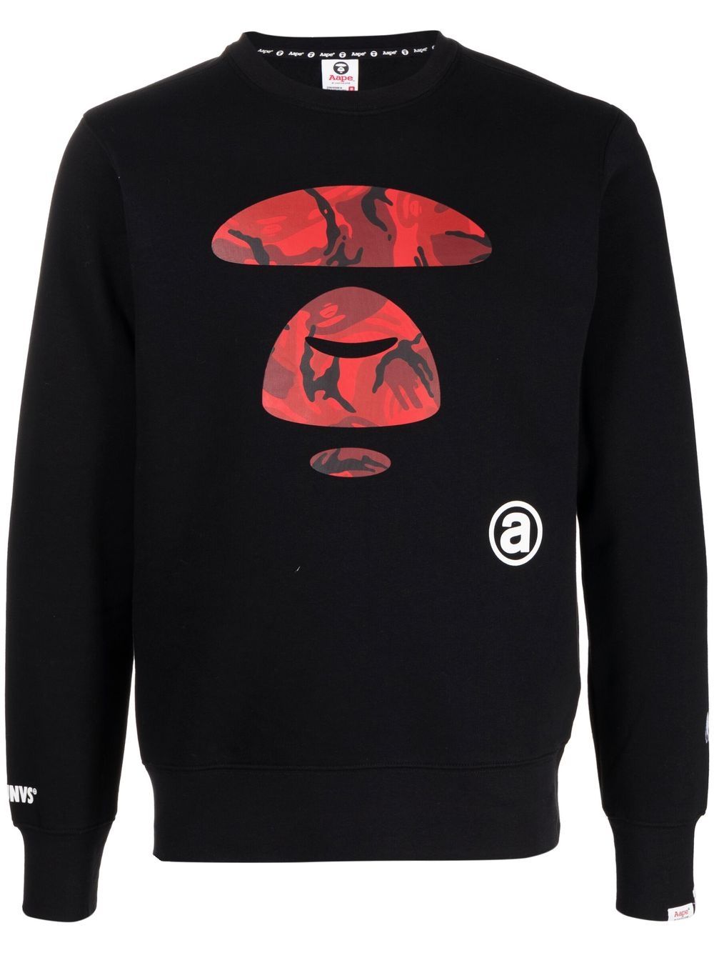 AAPE BY *A BATHING APE® logo-print crew neck sweater - Black von AAPE BY *A BATHING APE®