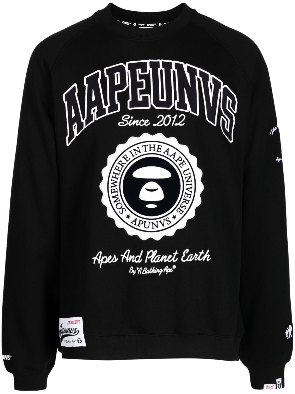 AAPE BY *A BATHING APE® logo-print crew-neck sweatshirt - Black von AAPE BY *A BATHING APE®