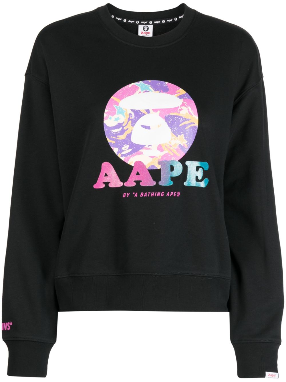 AAPE BY *A BATHING APE® logo-print crew-neck sweatshirt - Black von AAPE BY *A BATHING APE®