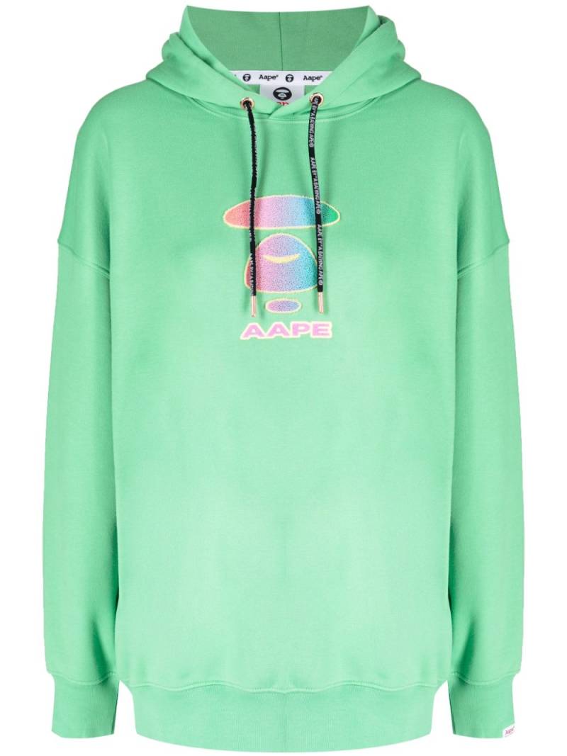 AAPE BY *A BATHING APE® logo-print drawstring hoodie - Green von AAPE BY *A BATHING APE®