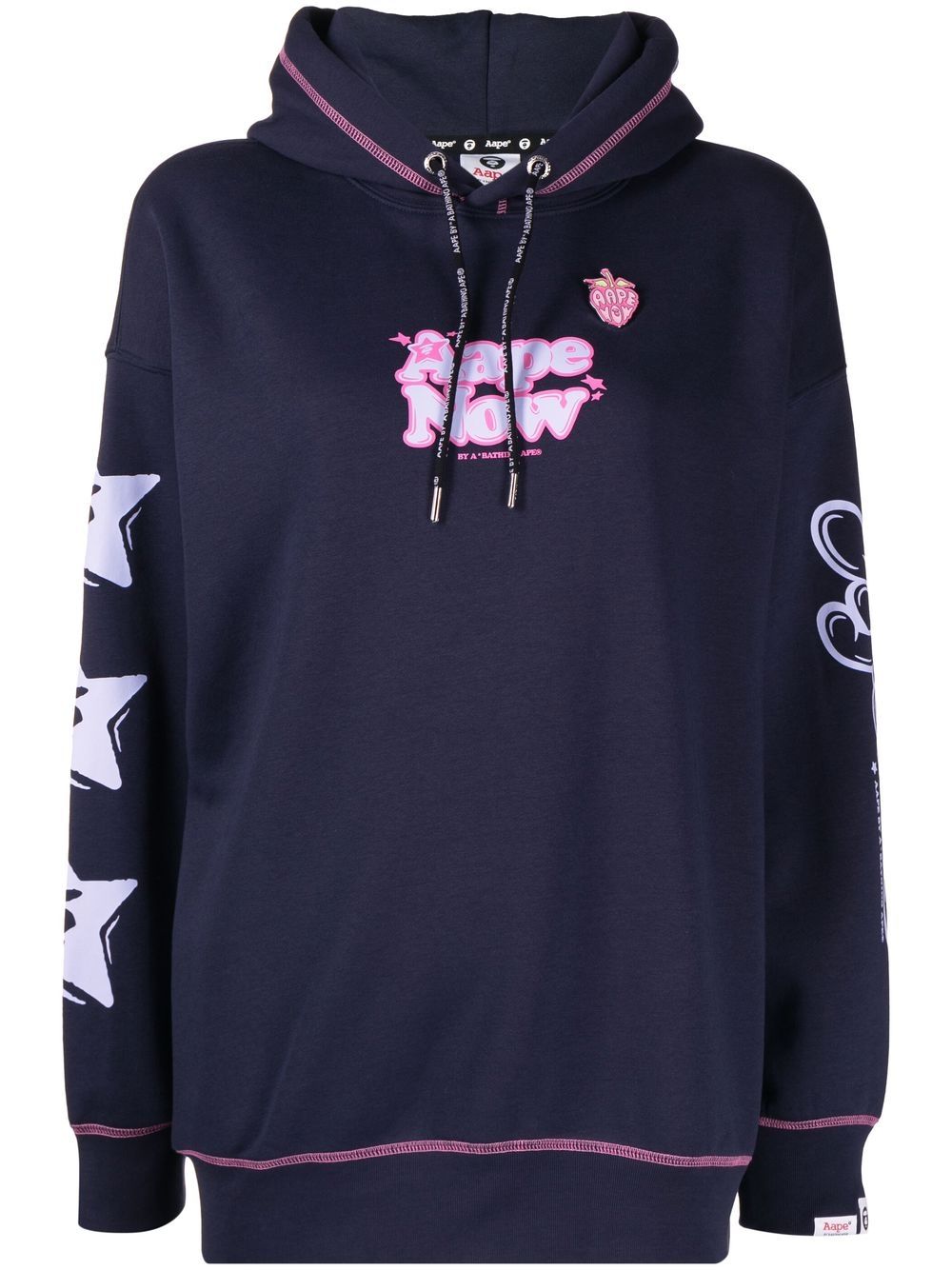 AAPE BY *A BATHING APE® logo-print hoodie - Blue von AAPE BY *A BATHING APE®