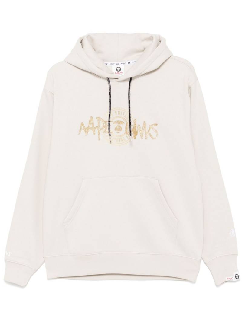 AAPE BY *A BATHING APE® logo-print hoodie - Neutrals von AAPE BY *A BATHING APE®