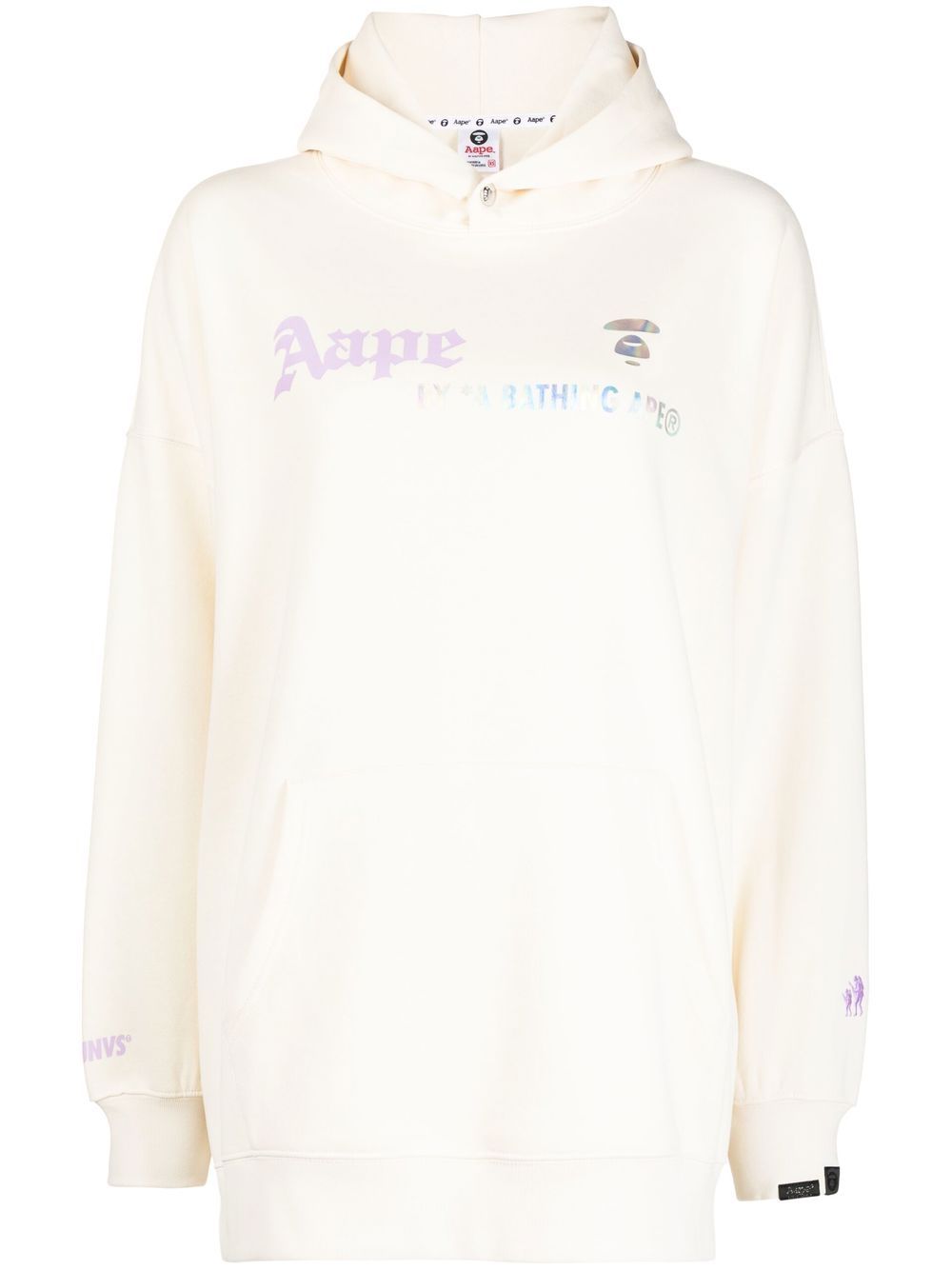 AAPE BY *A BATHING APE® logo print hoodie - White von AAPE BY *A BATHING APE®