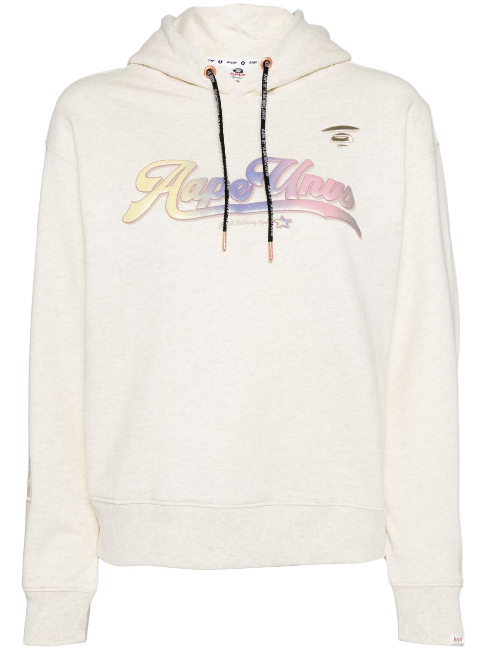 AAPE BY *A BATHING APE® logo-print long-sleeved hoodie - Neutrals von AAPE BY *A BATHING APE®