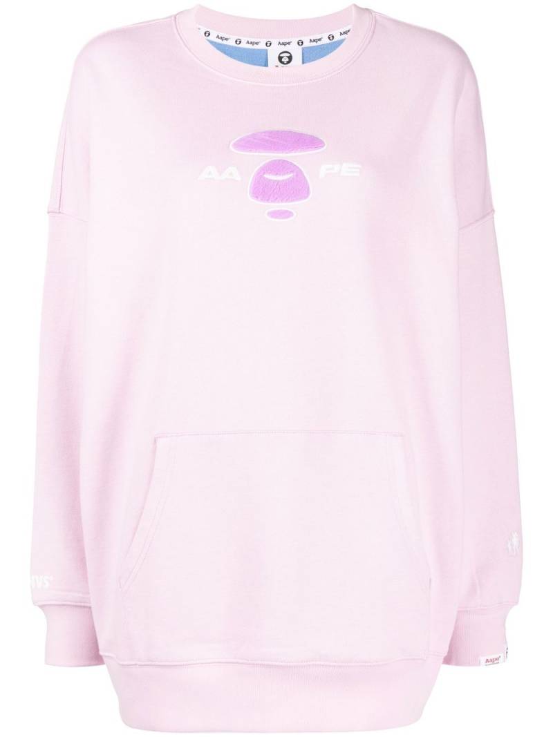 AAPE BY *A BATHING APE® logo-print sweatshirt - Purple von AAPE BY *A BATHING APE®