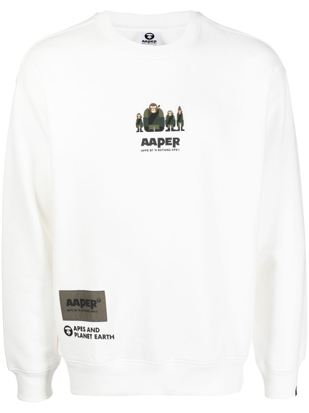 AAPE BY *A BATHING APE® logo-print sweatshirt - White von AAPE BY *A BATHING APE®