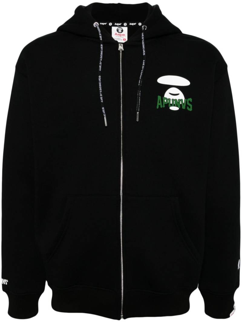 AAPE BY *A BATHING APE® logo-print hooded jacket - Black von AAPE BY *A BATHING APE®