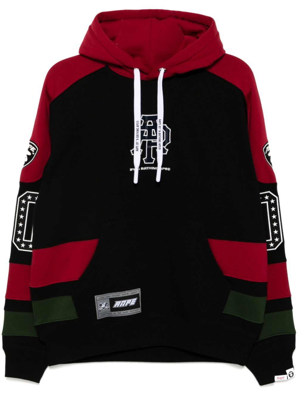 AAPE BY *A BATHING APE® logo stripe hoodie - Black von AAPE BY *A BATHING APE®