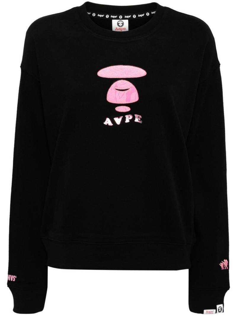 AAPE BY *A BATHING APE® logo sweatshirt - Black von AAPE BY *A BATHING APE®