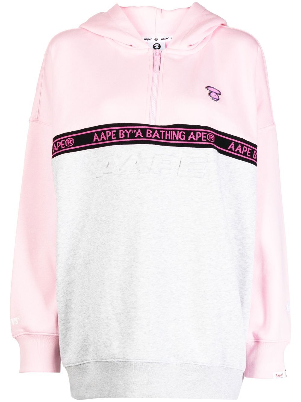 AAPE BY *A BATHING APE® logo-tape pullover hoodie - Pink von AAPE BY *A BATHING APE®