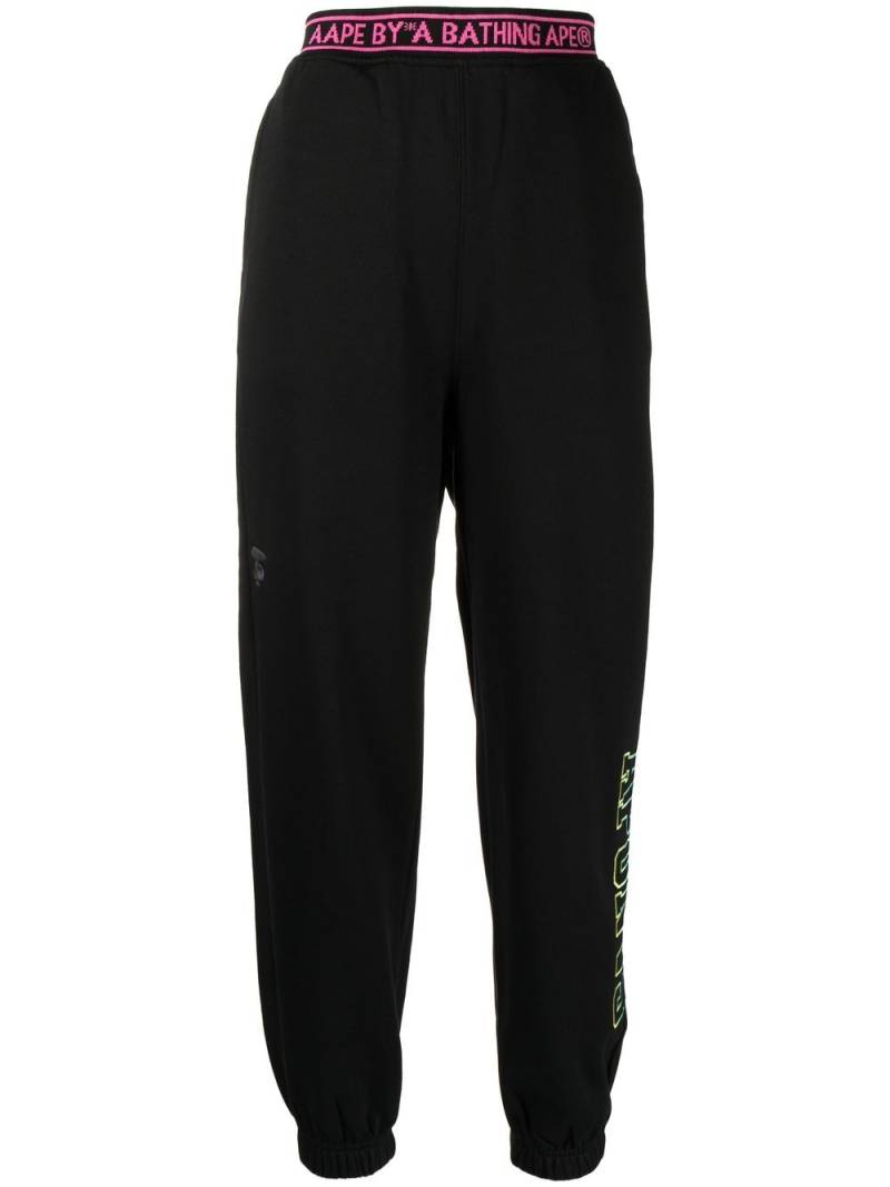 AAPE BY *A BATHING APE® logo-waist slim track pants - Black von AAPE BY *A BATHING APE®