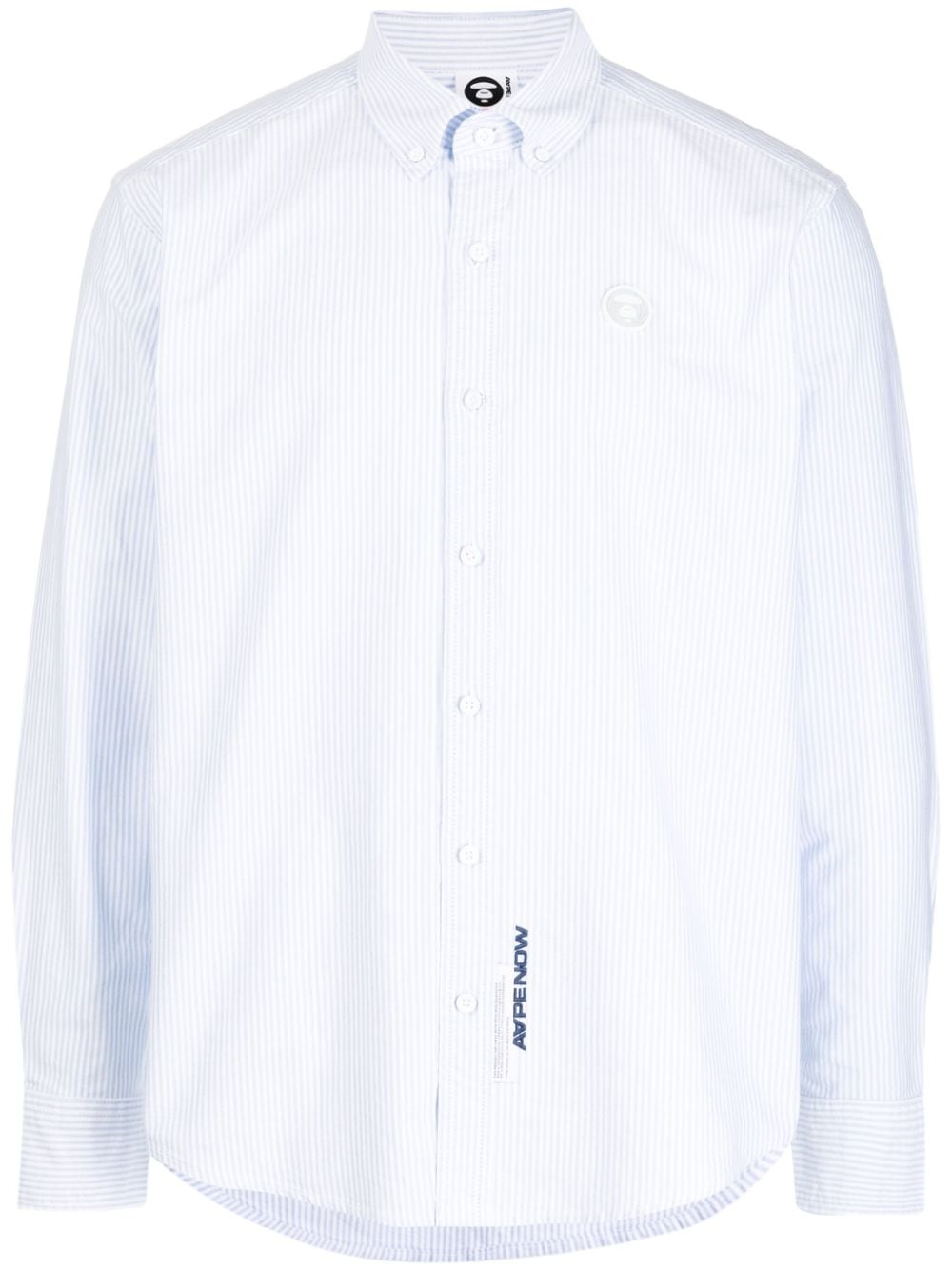 AAPE BY *A BATHING APE® long-sleeve button-fastening shirt - Blue von AAPE BY *A BATHING APE®