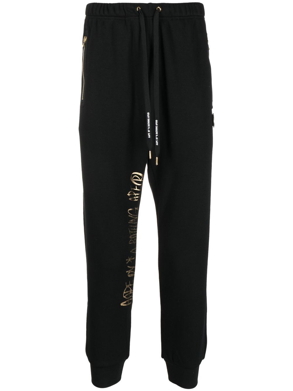 AAPE BY *A BATHING APE® metallic-logo track pants - Black von AAPE BY *A BATHING APE®