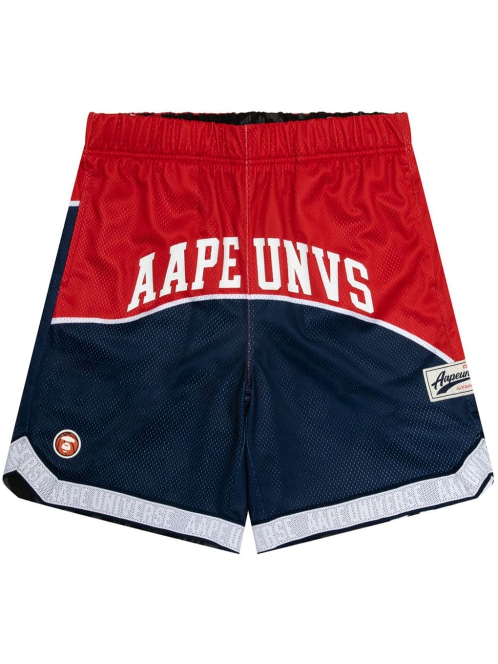 AAPE BY *A BATHING APE® mix-print reversible track shorts - Blue von AAPE BY *A BATHING APE®