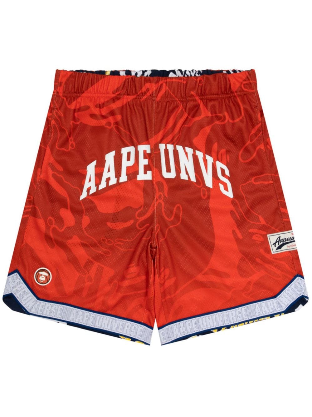 AAPE BY *A BATHING APE® mix-print reversible track shorts - Orange von AAPE BY *A BATHING APE®