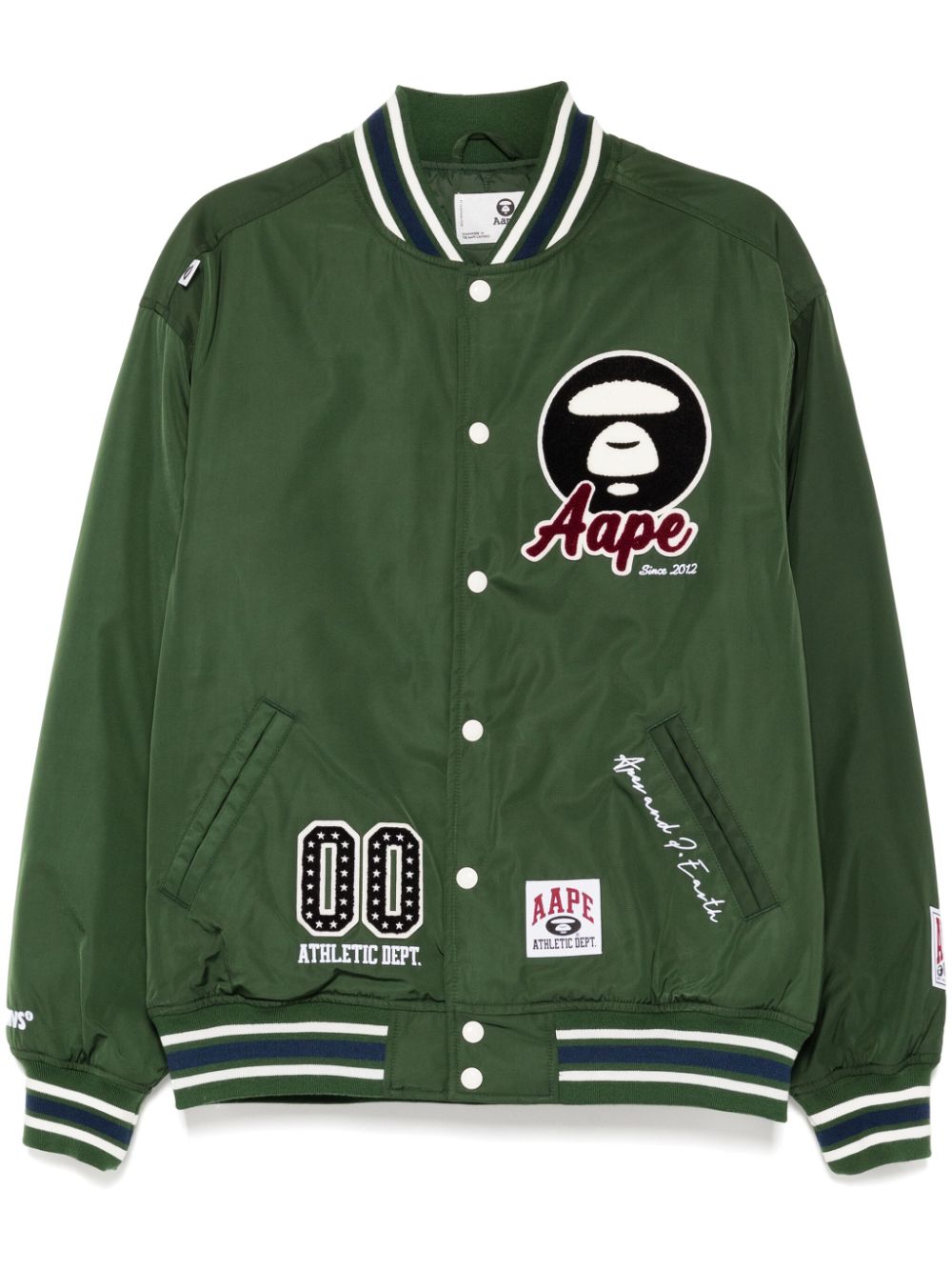 AAPE BY *A BATHING APE® moonface-logo bomber jacket - Green von AAPE BY *A BATHING APE®