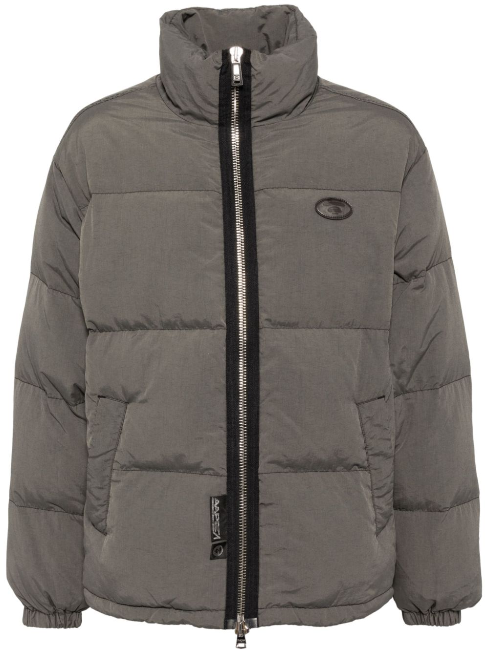 AAPE BY *A BATHING APE® moonface logo puffer jacket - Grey von AAPE BY *A BATHING APE®