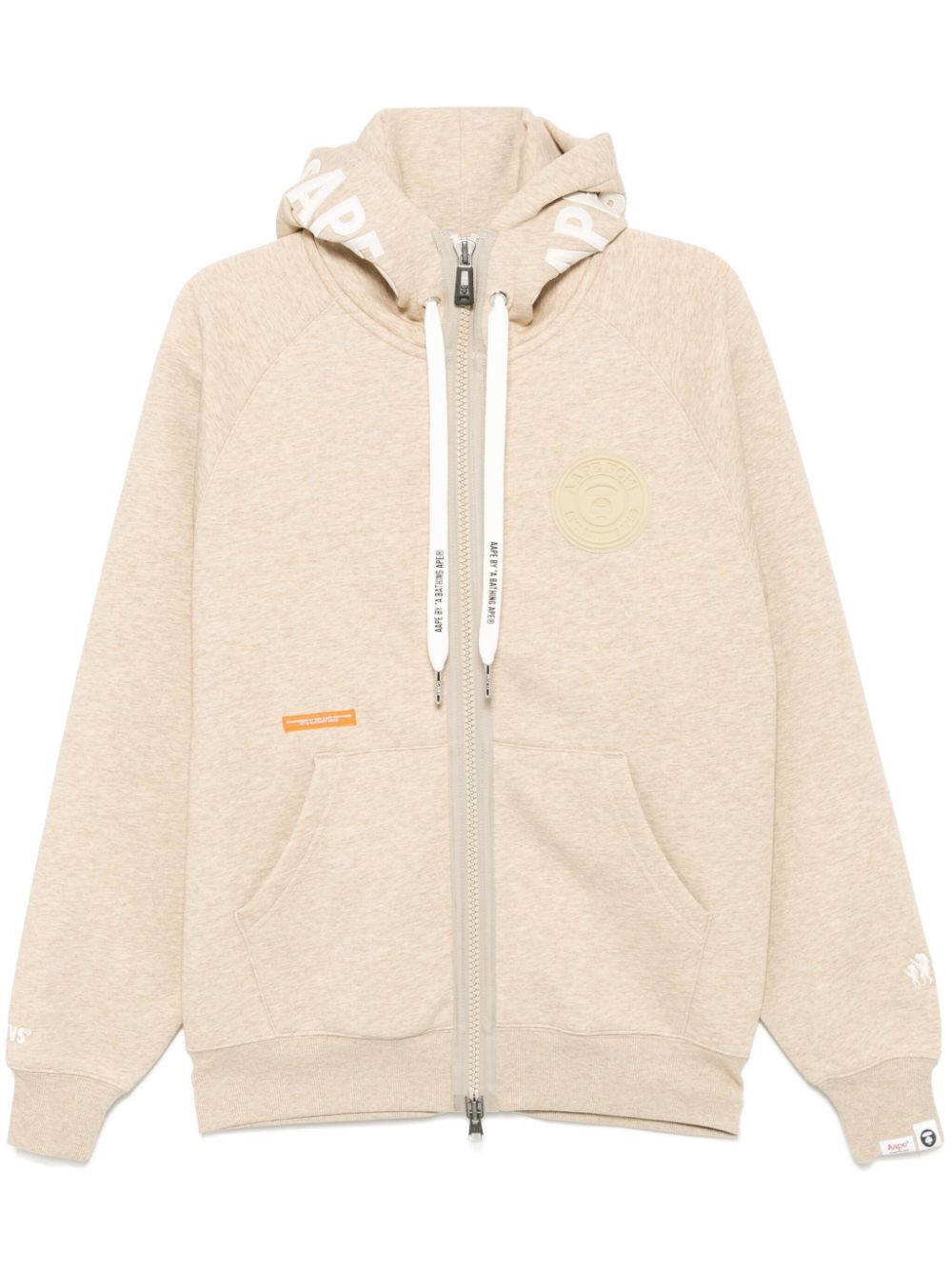 AAPE BY *A BATHING APE® moonface logo zip-up hoodie - Neutrals von AAPE BY *A BATHING APE®