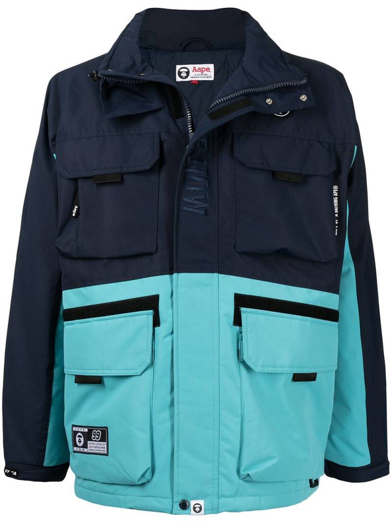 AAPE BY *A BATHING APE® multi-pocket jacket - Blue von AAPE BY *A BATHING APE®