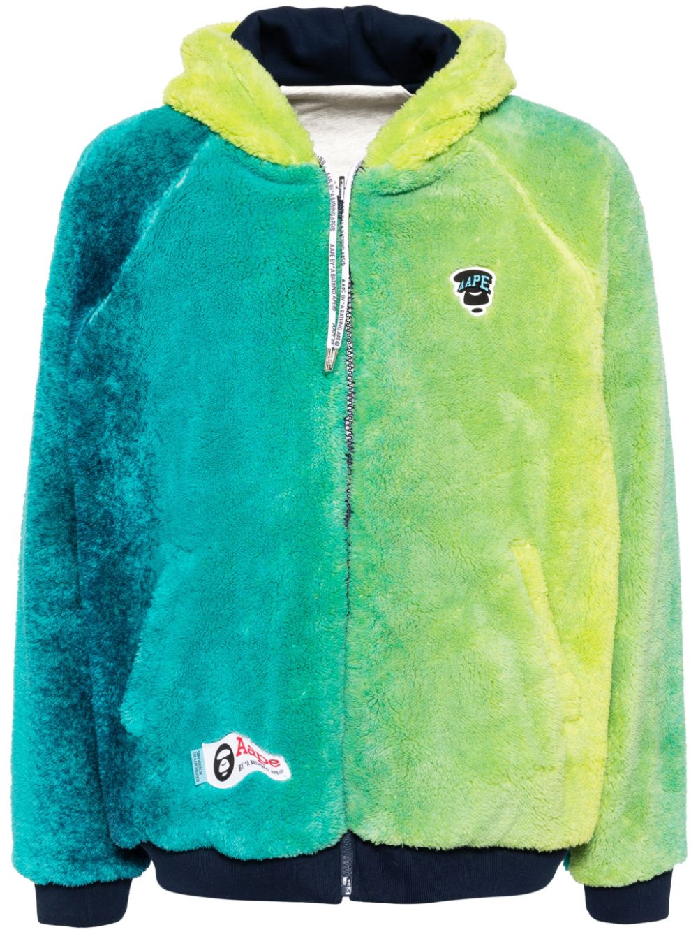 AAPE BY *A BATHING APE® ombré-effect fleece hoodie - Blue von AAPE BY *A BATHING APE®