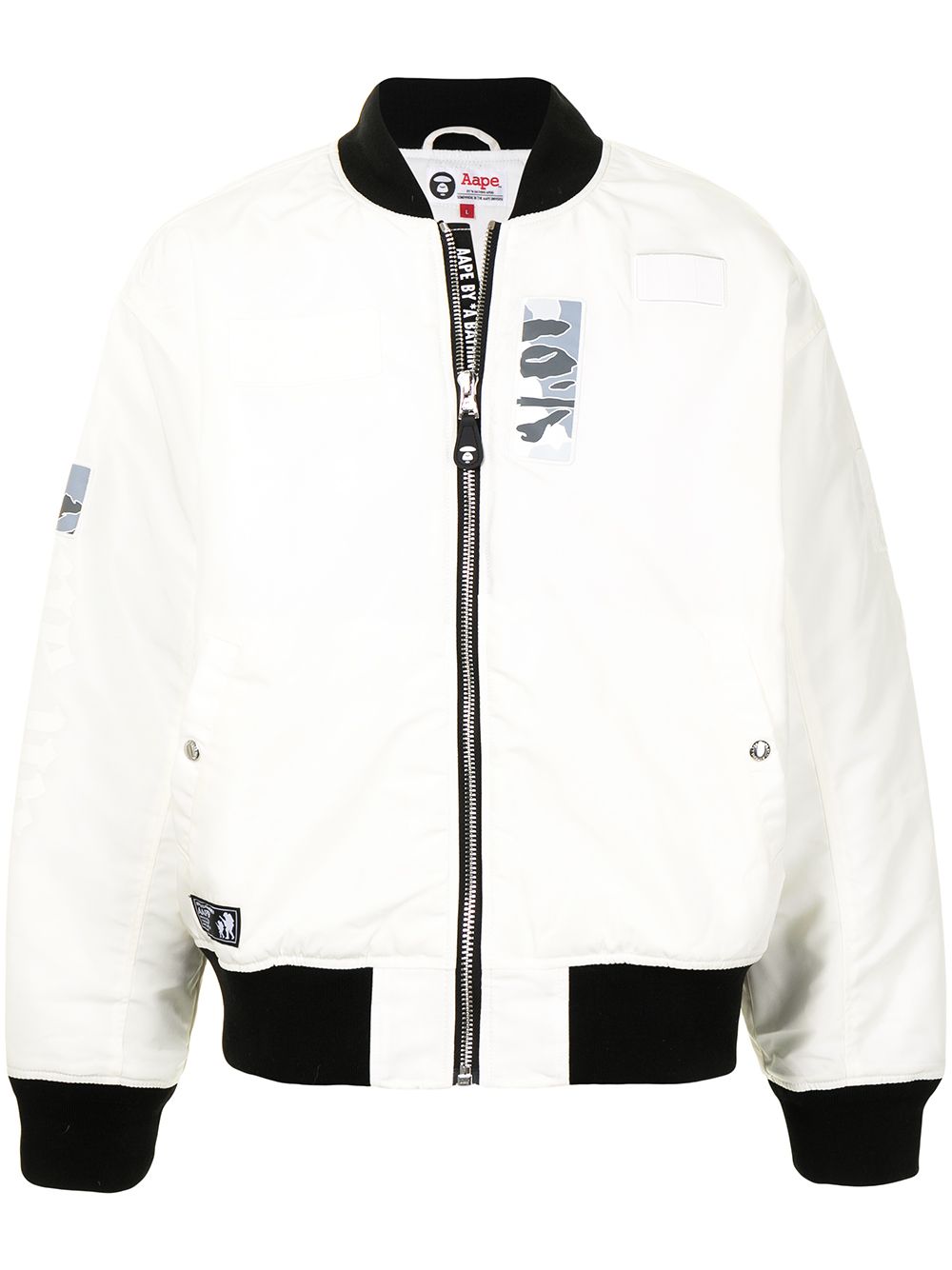 AAPE BY *A BATHING APE® padded bomber jacket - White von AAPE BY *A BATHING APE®