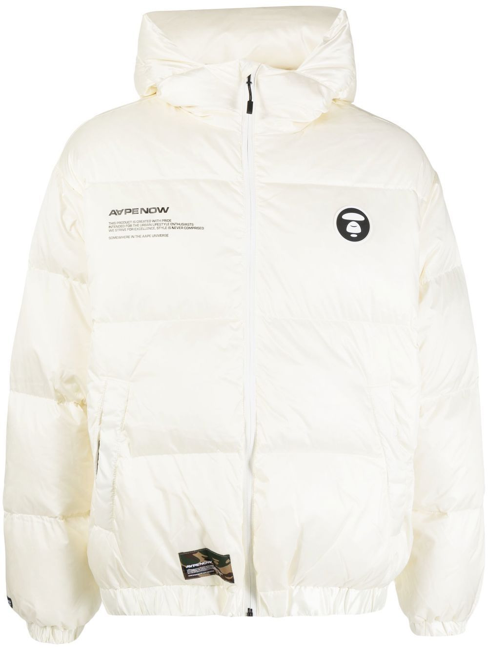 AAPE BY *A BATHING APE® padded down jacket - Neutrals von AAPE BY *A BATHING APE®