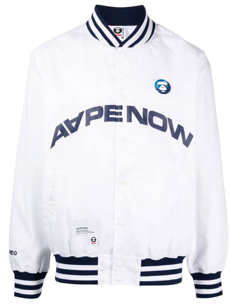 AAPE BY *A BATHING APE® patch-detail bomber jacket - White von AAPE BY *A BATHING APE®