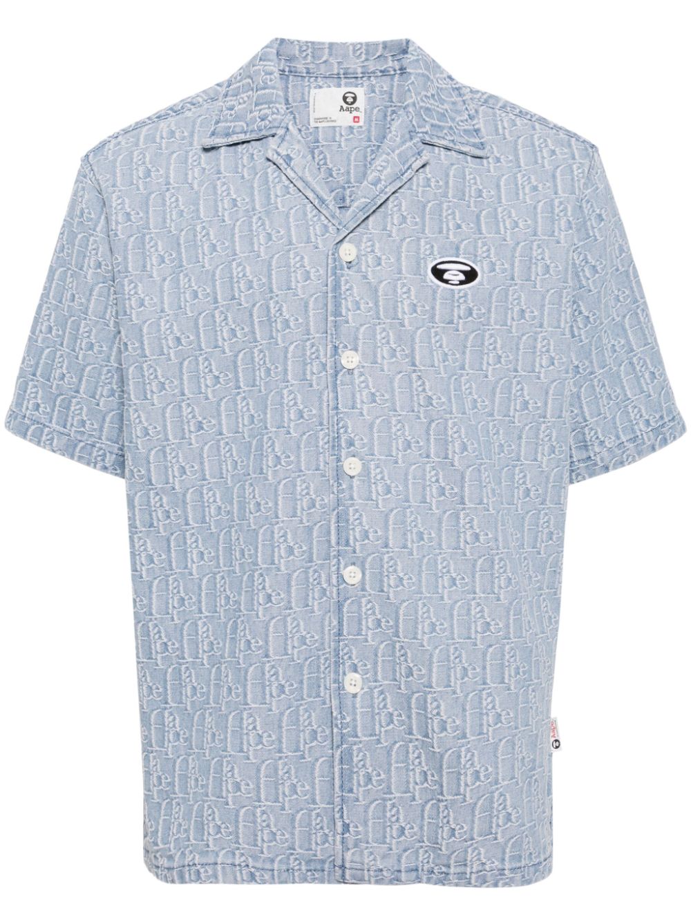 AAPE BY *A BATHING APE® patterned jacquard shirt - Blue von AAPE BY *A BATHING APE®