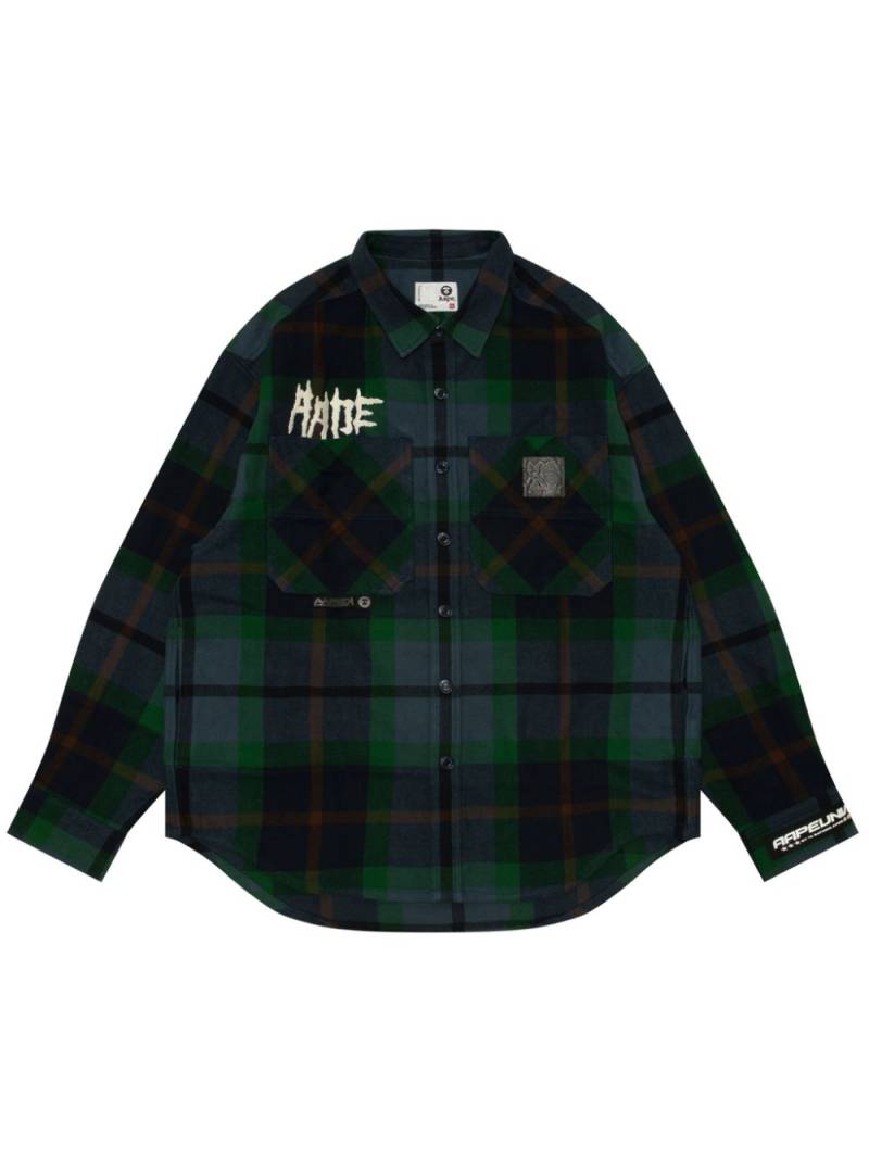 AAPE BY *A BATHING APE® plaid shirt - Blue von AAPE BY *A BATHING APE®