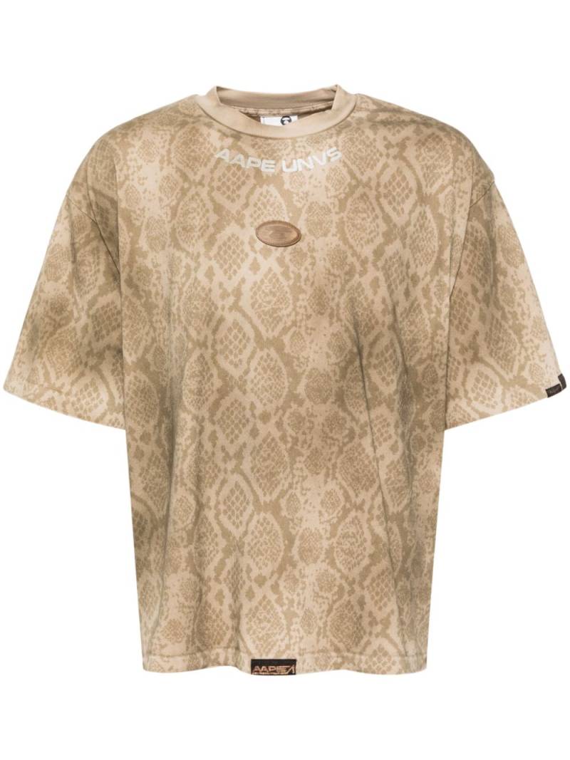 AAPE BY *A BATHING APE® printed T-shirt - Neutrals von AAPE BY *A BATHING APE®