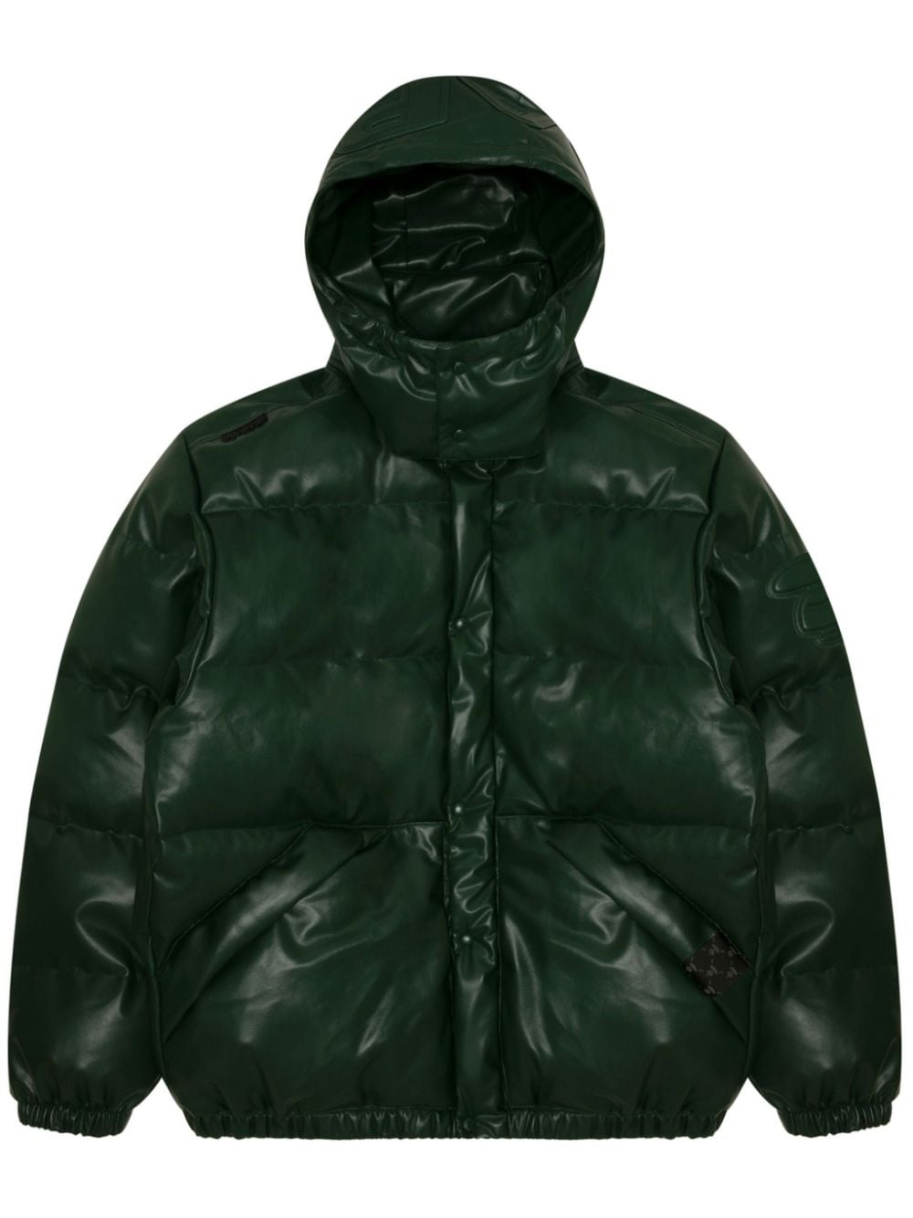 AAPE BY *A BATHING APE® quiled faux-leather down jacket - Green von AAPE BY *A BATHING APE®