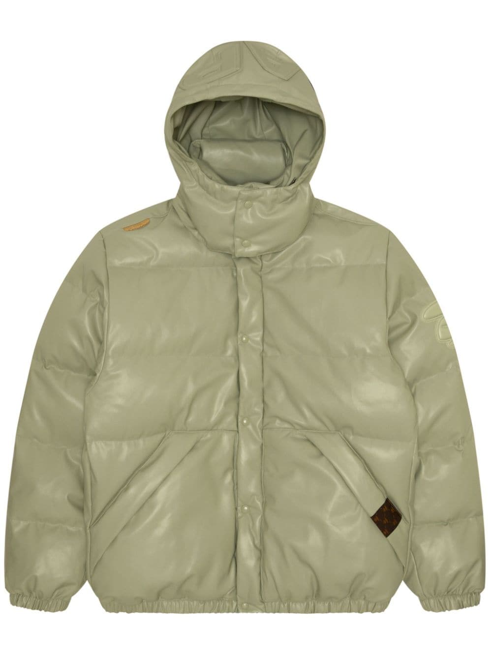 AAPE BY *A BATHING APE® quiled faux-leather down jacket - Neutrals von AAPE BY *A BATHING APE®