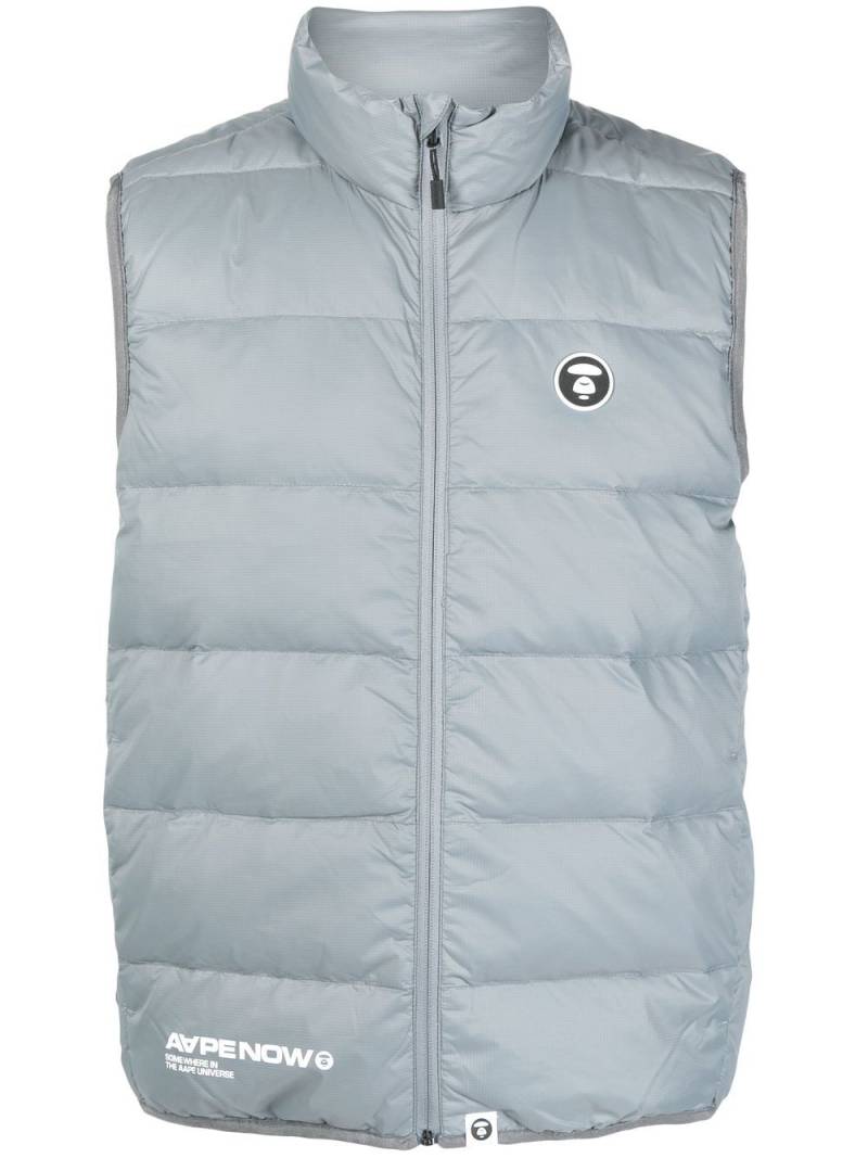 AAPE BY *A BATHING APE® quilted down-padded gilet - Grey von AAPE BY *A BATHING APE®