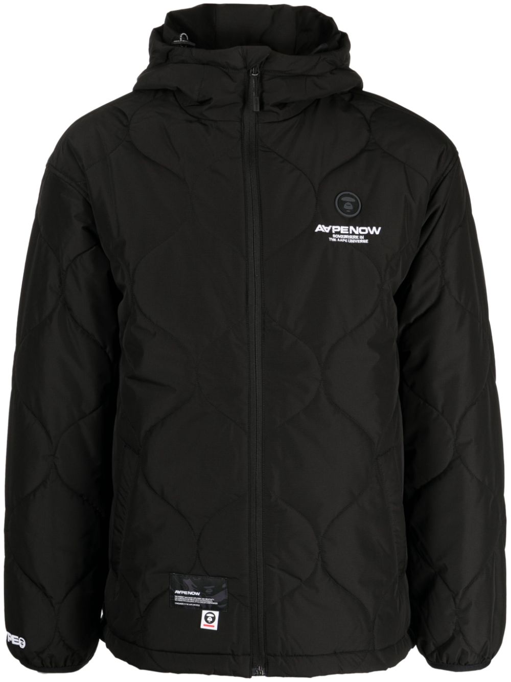 AAPE BY *A BATHING APE® quilted ripstop padded jacket - Black von AAPE BY *A BATHING APE®