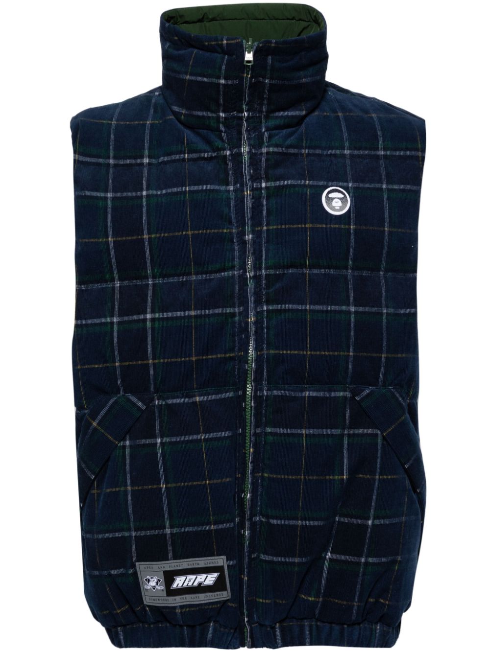 AAPE BY *A BATHING APE® reversible padded gilet - Blue von AAPE BY *A BATHING APE®