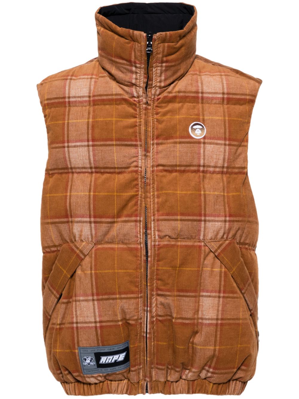 AAPE BY *A BATHING APE® reversible padded gilet - Brown von AAPE BY *A BATHING APE®